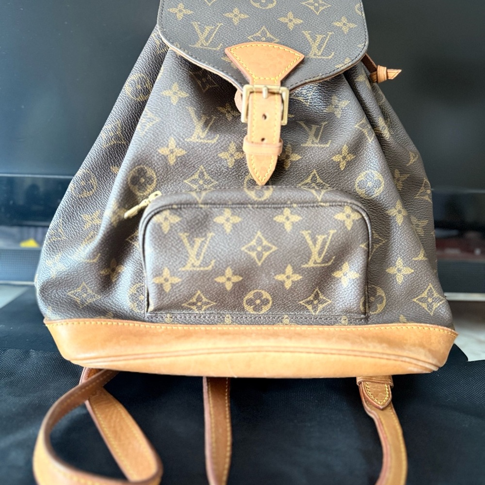 Louis Vuitton Tan Monogram Canvas Backpack with Vachetta Leather